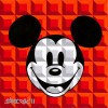 8-Bit Block Mickey: Red