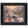 Thomas Kinkade Brushstroke Vignette: Mickey and Minnie Sweetheart Holiday