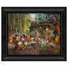 Thomas Kinkade Brushstroke Vignette: Mickey and Minnie Halloween Fun