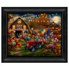 Thomas Kinkade Brushstroke Vignette: Mickey and Minnie Pumpkin Festival