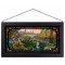Kinkade Disney Stained Glass Art: 101 Dalmatians (Black Frame)