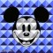 8-Bit Block Mickey: Blue