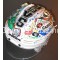 Mini Hand Painted Hockey Helmet by Charles Fazzino