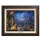 Kinkade Disney Canvas Classics: Beauty and the Beast Dancing In Moonlight (Classic Aged Bronze Frame)