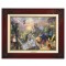 Kinkade Disney Canvas Classics: Beauty and the Beast Falling In Love (Classic Brandy Frame)