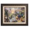 Kinkade Disney Canvas Classics: Beauty and the Beast Falling In Love (Classic Aged Bronze Frame)
