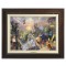 Kinkade Disney Canvas Classics: Beauty and the Beast Falling In Love (Classic Espresso Frame)