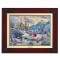 Kinkade Disney Canvas Classics: Beauty and the Beast's Winter Enchantment (Classic Brandy Frame)