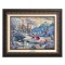 Kinkade Disney Canvas Classics: Beauty and the Beast's Winter Enchantment (Classic Aged Bronze Frame)