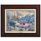 Kinkade Disney Canvas Classics: Beauty and the Beast's Winter Enchantment (Classic Burl Frame)