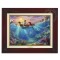 Kinkade Disney Canvas Classics: Little Mermaid Falling In Love (Classic Brandy Frame)