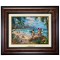 Kinkade Disney Canvas Classics: Mickey and Minnie In Hawaii (Classic Burl Frame)