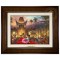 Kinkade Disney Canvas Classics: Mickey and Minnie In Hollywood (Classic Espresso Frame)