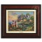 Kinkade Disney Canvas Classics: Mickey and Minnie Sweetheart Cove (Classic Burl Frame)