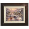 Kinkade Disney Canvas Classics: Mickey and Minnie Sweetheart Holiday (Classic Espresso Frame)