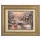 Kinkade Disney Canvas Classics: Mickey and Minnie Sweetheart Holiday (Classic Antique Gold Frame)