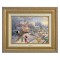 Kinkade Disney Canvas Classics: Mickey's Victorian Christmas (Classic Antique Gold Frame)