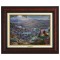 Kinkade Disney Canvas Classics: Lady and the Tramp Falling In Love (Classic Burl Frame)