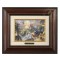 Kinkade Disney Brushworks: Beauty And The Beast Falling In Love (Classic Burl Frame)