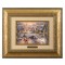 Kinkade Disney Brushworks: Mickey and Minnie Sweetheart Holiday (Classic Antique Gold Frame)