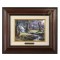 Kinkade Disney Brushworks: Snow White Discovers The Cottage (Classic Burl Frame)