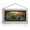 Kinkade Disney Stained Glass Art: 101 Dalmatians (Whitewash Frame)