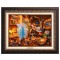 Kinkade Disney Canvas Classics: Geppetto's Pinocchio (Classic Aged Bronze Frame)
