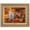 Kinkade Disney Canvas Classics: Geppetto's Pinocchio (Classic Antique Gold Frame)