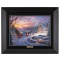 Kinkade Disney Canvas Classics: Cinderella Bringing Home The Tree (Classic Black Frame)