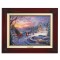 Kinkade Disney Canvas Classics: Cinderella Bringing Home The Tree (Classic Brandy Frame)