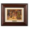 Kinkade Disney Brushworks: Beauty and the Beast Christmas Celebration (Classic Burl Frame)