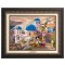 Kinkade Disney Canvas Classics: Mickey and Minnie in Greece (Classic Aged Bronze Frame)