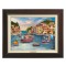Kinkade Disney Canvas Classics: Mickey and Minnie in Italy (Classic Espresso Frame)