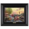 Kinkade Disney Canvas Classics: Mickey and Minnie in London (Classic Black Frame)