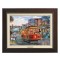 Kinkade Disney Canvas Classics: Mickey and Minnie in San Francisco (Classic Espresso Frame)