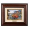 Kinkade Disney Brushworks: Mickey and Minnie in San Francisco (Classic Burl Frame)