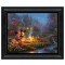 Thomas Kinkade Brushstroke Vignette: Mickey and Minnie Sweetheart Campfire