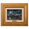 Kinkade Brushworks: Harry Potter Hogwarts Castle (Classic Antique Gold Frame)