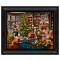 Thomas Kinkade Brushstroke Vignette: Mickey and Minnie Trimming the Tree